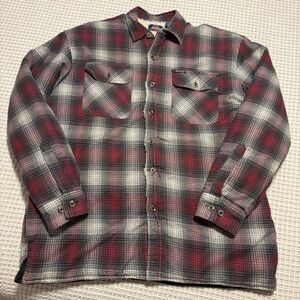 Dickies Men’s Flannel Sherpa Lined Plaid Jacket Large